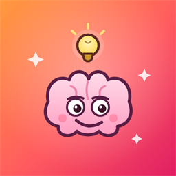 A Que No Sabes logo: a smiling brain with a lit light bulb